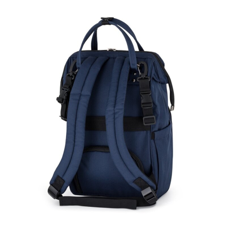 Rucsac pentru mamici, Petite&Mars, Jack, cu 11 compartimente, cu buzunare termice, Saltea de infasat inclusa, 30 x 42 x 15 cm, Albastru [3]