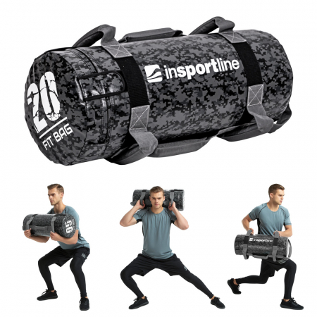 Bare - Discuri - Greutati - Sac Antrenament inSPORTline Fitbag Camu 20kg
