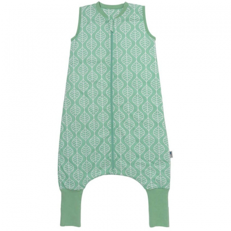 Sac de dormit 100 cm - Sac de dormit cu picioruse si talpa antiderapanta Leaves 100 cm + manseta 1.0 Tog - Slumbersac