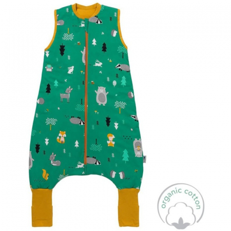 Sac de dormit 120 cm - Sac de dormit cu picioruse si talpa antiderapanta Woodland Animals 120 cm + manseta 1.0 Tog - Slumbersac