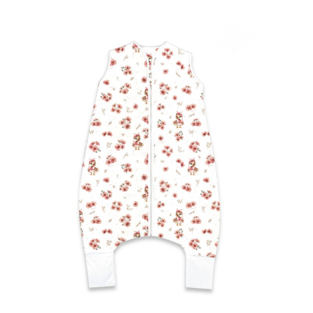 Sac de dormit 80 cm - Sac de dormit, MimiNu, cu picioruse, De iarna, din bumbac, cu fermoar pe mijloc, 87 cm, 3 luni - 2.5 ani, 2.5 Tog, Ducklings Powdery Pink