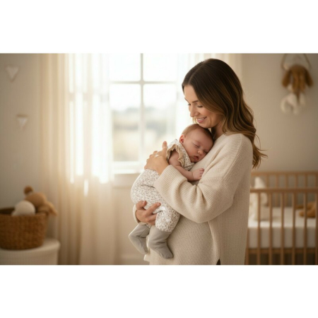 Sac de dormit, MimiNu, Premium, cu picioruse, De iarna, din bumbac, cu dantela si volan, 90 cm, S, Meadow [1]