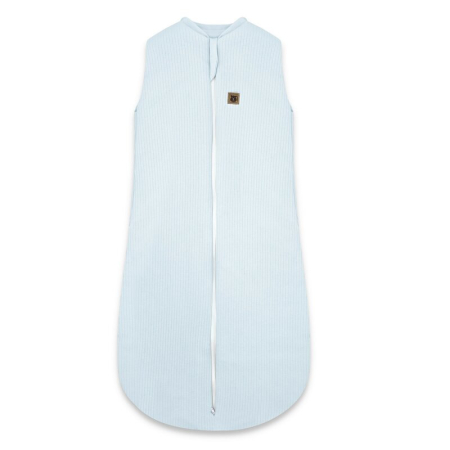 Sac de dormit 80 cm - Sac de dormit, MimiNu, Premium, din bumbac interlock, cu fermoar, 3 - 12 luni, 2.5 Tog, Soft Blue