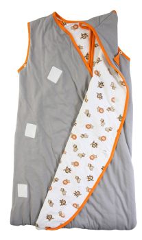 Sac de dormit multifunctional Grey Orange Zoo Animal Travel 0-3 luni 2.5 Tog - Slumbersac [1]