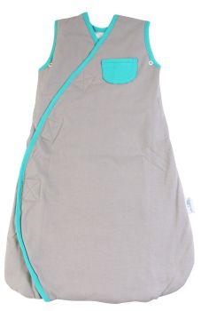 Sac de dormit 110 cm - Sac de dormit multifunctional Grey Turquoise Elephant Travel 1-3 ani 2.5 Tog - Slumbersac