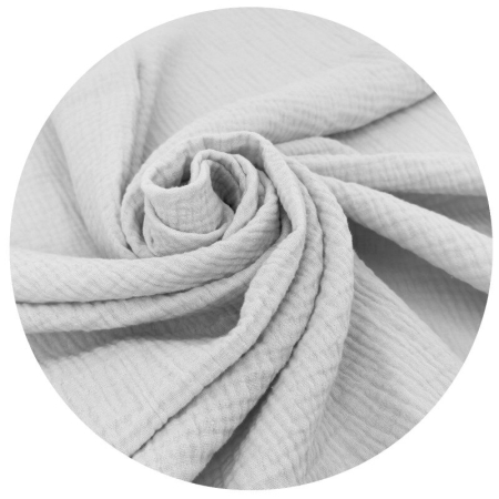 Sac de dormit, Qmini, cu picioruse, de iarna, din muselina dubla, cu fermoar pe mijloc, 90 cm, S, Material, Grey [1]