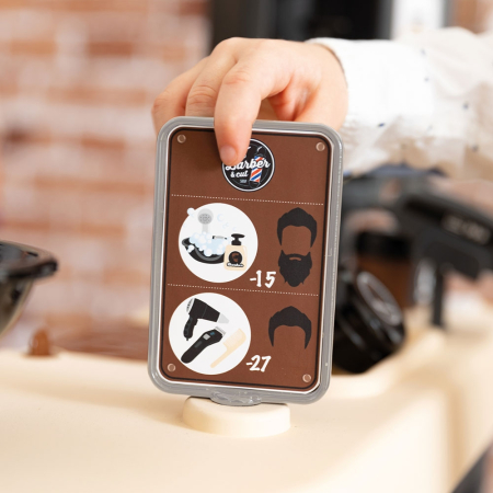 Salon coafura pentru copii Smoby Barber Shop, Barber and Cut negru [15]