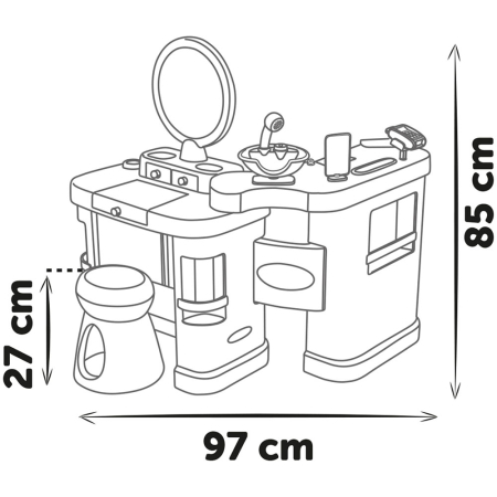 Salon de infrumusetare Smoby My Beauty Center roz cu 26 accesorii [1]