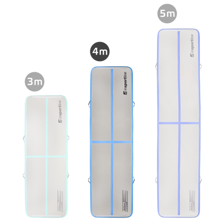 Saltea gonflabila gimnastica inSPORTline Airstunt 400 x 100 x 10 cm, Alb [4]
