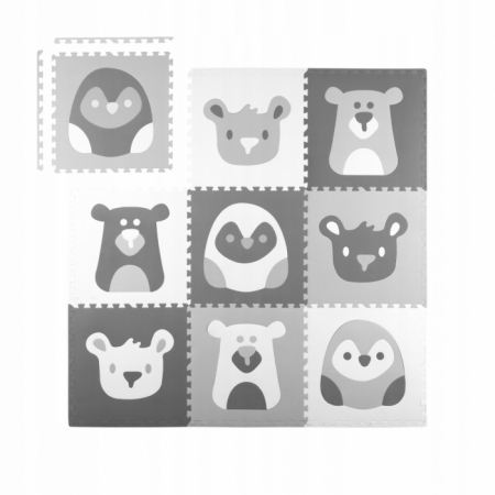 Salteluta de joaca 180 X 180 cm Ricokids 7503 - Gri cu animalute [4]