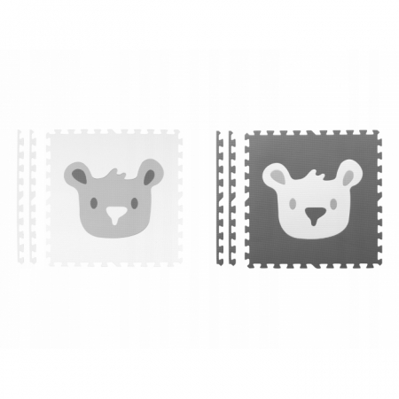 Salteluta de joaca 180 X 180 cm Ricokids 7503 - Gri cu animalute [1]