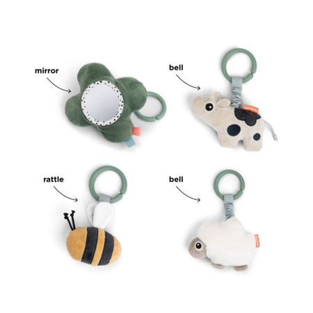 Salteluta de joaca cu activitati Done by Deer Tiny Farm Green [3]