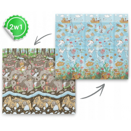 Salteluta de joaca din spuma 200 x 180 x 1 cm Nukido NK-340 Ocean-Forest [6]