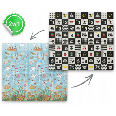 Salteluta de joaca din spuma 200 x 180 x 1 cm Nukido NK-340 Ocean-Numbers [5]