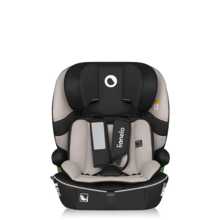 Scaun auto i-Size, Lionelo, Billy , 76 - 150 cm, 1/2/3, Isofix + top tether, Tetiera reglabila in 10 pozitii, Insertie ergonomica, Tapiterie lavabila, Testat la impact, Baza lata, Bej [6]