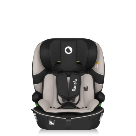Scaun auto i-Size, Lionelo, Billy , 76 - 150 cm, 1/2/3, Isofix + top tether, Tetiera reglabila in 10 pozitii, Insertie ergonomica, Tapiterie lavabila, Testat la impact, Baza lata, Bej [5]