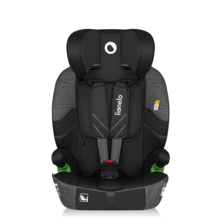 Scaun auto i-Size, Lionelo, Levi Fix, 76 - 150 cm, 1/2/3, ISOFIX + Top Tether, Tetiera reglabila in 10 pozitii, Insertie ergonomica Dri-Seat, Tapiterie lavabila, Negru/Gri [8]