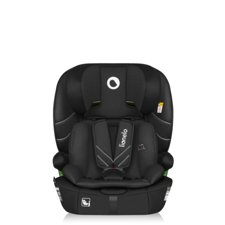 Scaun auto i-Size, Lionelo, Levi Fix, 76 - 150 cm, 1/2/3, ISOFIX + Top Tether, Tetiera reglabila in 10 pozitii, Insertie ergonomica Dri-Seat, Tapiterie lavabila, Negru [7]