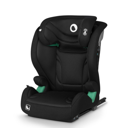 Scaune auto ISOFIX - Scaun auto, Lionelo, i-Size Igo, 100- 150 cm, cu isofix, Protectie laterala, Ajustare spatar in 2 pozitii, Tetiera Tri-Guard reglabila in 11 pozitii,  Negru