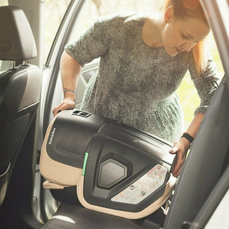 Scaun auto, Petite&Mars, Flex Pro i-Size, Orientare in directia sensului de mers, Tetiera reglabila in 8 pozitii, cu Isofix, Pliabil, R129, 100-150 cm, 3-12 ani, Gri [11]
