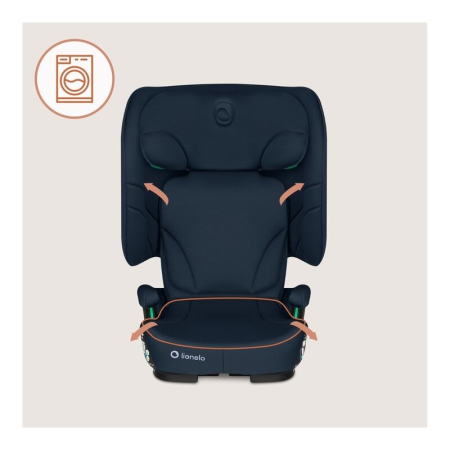 Scaun auto pliabil, Lionelo, Orin, i-Size, 100-150 cm, Tetiera reglabila in 14 pozitii, Spatar in 4 pozitii, Isofix+Top Tether, Sezut ergonomic, Husa transport, Suport sticla, Albastru [25]