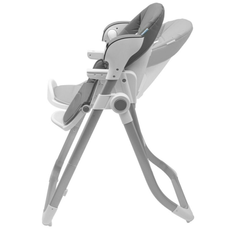 Scaun de masa 2 in 1, New Baby, Smart, Poate fi utilizat si ca leagan pentru copii, cu telecomanda, Spatar reglabil in 4 pozitii, cu 5 viteze de leganare, cu melodii si jucarii, 0-36 luni, Grey [9]