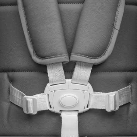 Scaun de masa 2 in 1, New Baby, Smart, Poate fi utilizat si ca leagan pentru copii, cu telecomanda, Spatar reglabil in 4 pozitii, cu 5 viteze de leganare, cu melodii si jucarii, 0-36 luni, Grey [7]