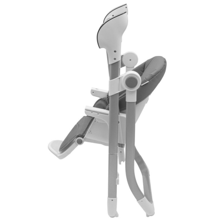 Scaun de masa 2 in 1, New Baby, Smart, Poate fi utilizat si ca leagan pentru copii, cu telecomanda, Spatar reglabil in 4 pozitii, cu 5 viteze de leganare, cu melodii si jucarii, 0-36 luni, Grey [5]