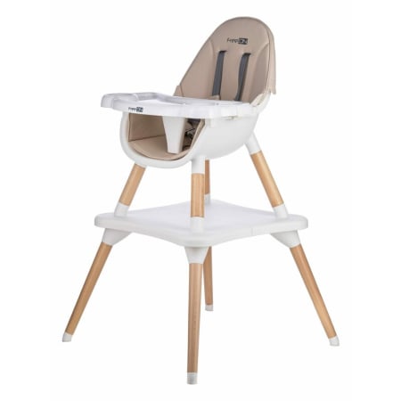 Scaun masa copii - Scaun de masa, FreeON, Eos, 3 in 1, Multifunctional, Cu tavita reglabila si detasabila, Conform cu standardul european de securitate EN 14988:2017+A1:2020, Beige