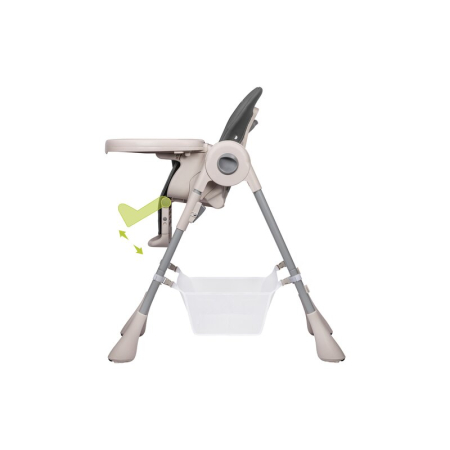 Scaun de masa, Lionelo, Zanna, Reglabil, 4 Pozitii pe inaltime, Pliabil, din Metal, Conform cu standardul european de securitate EN14988, Gri [10]