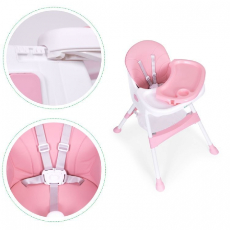Scaun de masa pentru copii Ecotoys HC521 - Roz [9]
