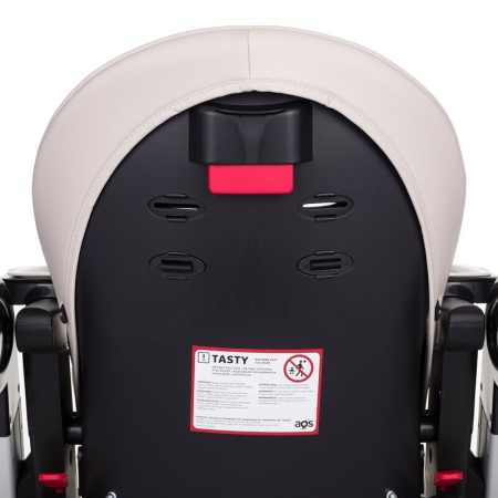 Scaun de masa, Petite&Mars, Tasty, Multifunctional, Pana la 15 kg, Reglabil pe inaltime in 7 pozitii, Spatar reglabil pana la 175 grade, cu roti, Aluminiu, Jasmine Honey [13]