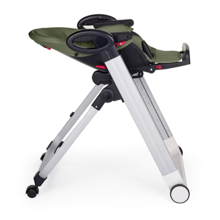 Scaun de masa, Petite&Mars, Tasty, Multifunctional, Pana la 15 kg, Reglabil pe inaltime in 7 pozitii, Spatar reglabil pana la 175 grade, cu roti, Aluminiu, Mature Olive [7]
