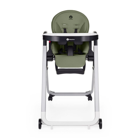 Scaun masa copii - Scaun de masa, Petite&Mars, Tasty, Multifunctional, Pana la 15 kg, Reglabil pe inaltime in 7 pozitii, Spatar reglabil pana la 175 grade, cu roti, Aluminiu, Mature Olive