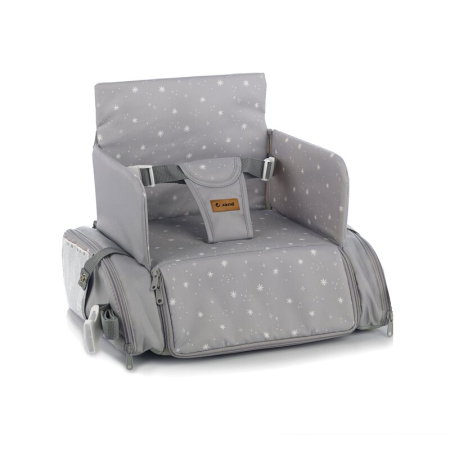 Scaun inaltator si atasabile - Scaun de masa portabil, Booster, Jane, Avant, Transformabil in geanta, cu ham, Conform UNE-EN 16120:2013+A2:2018, 6-36 luni, Dim Grey