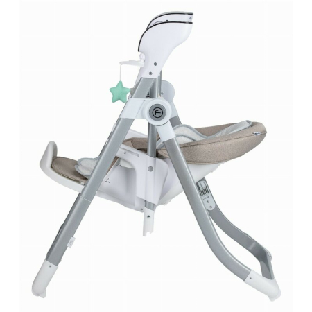 Scaun de masa si balansoar, FreeON, Oli Deluxe, 2 in 1, Transformabil, Multifunctional, cu melodii de leagan, 0 luni+, Beige [11]