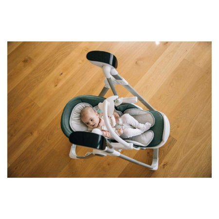 Scaun de masa si balansoar, FreeON, Oli Deluxe, 2 in 1, Transformabil, Multifunctional, cu melodii de leagan, 0 luni+, Beige [15]