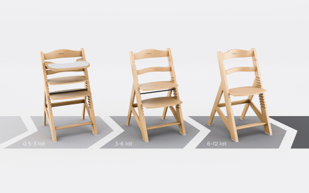 Scaun masa copii pliabil din lemn 4 in 1 Morsel Natur [8]