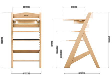 Scaun masa copii pliabil din lemn 4 in 1 Morsel Natur [11]