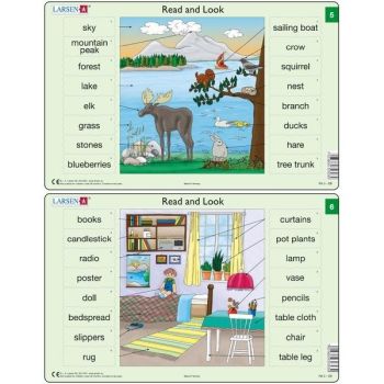 Set 10 Puzzle-uri Read and Look 1 -10 (EN), 16 piese Larsen LRRA1 [2]