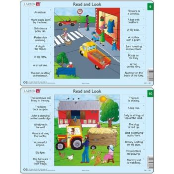 Set 10 Puzzle-uri Read and Look 1 -10 (EN), 16 piese Larsen LRRA1 [4]