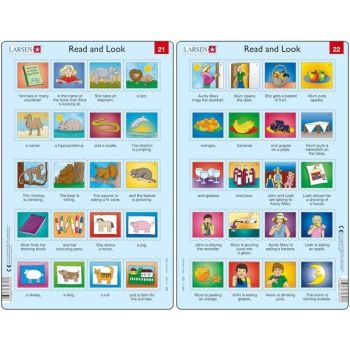 Jocuri Puzzle - Set 10 Puzzle-uri Read and Look 21 -30 (EN), 10 piese Larsen LRRA11