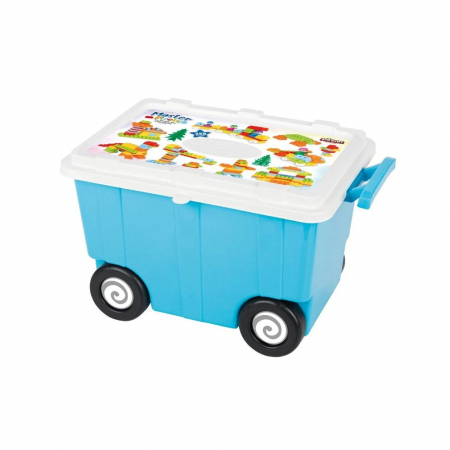 Jucarii de constructii - Set constructie Pilsan Master Blocks in Chest 368 piese