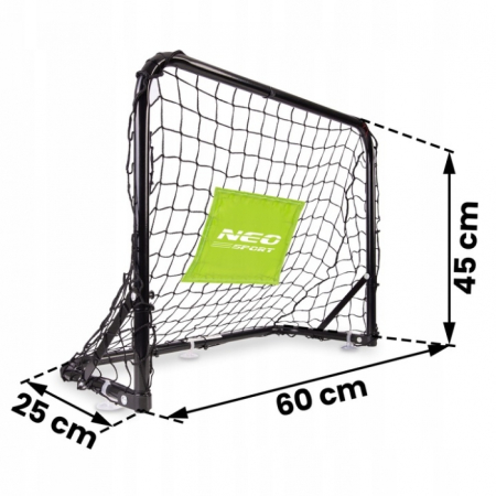 Set de 2 porti de fotbal, 60 x 25 x 45 cm, Neo-Sport 1461 [8]