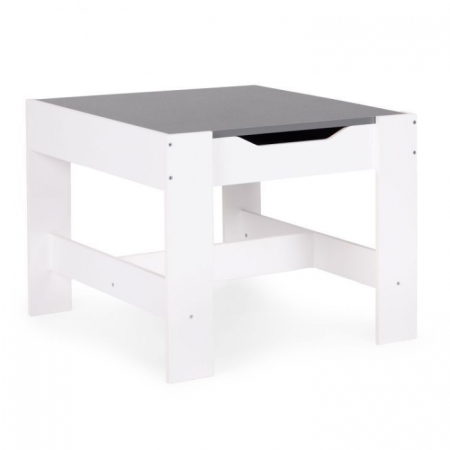 Set de masa cu doua scaune pentru copii Ecotoys ZKC-1A - Alb-Gri [10]