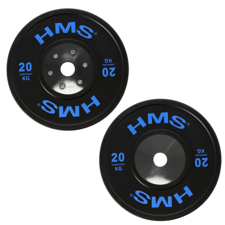 Set Greutati Bumper Plate 10 kg, 15 kg, 20 kg, 25 kg/51 mm HMS BTBR [7]