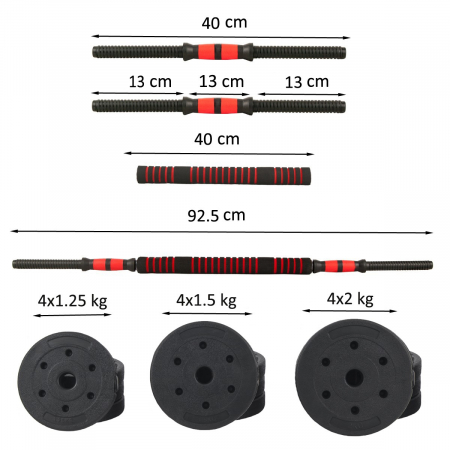 Set Haltera si Gantere ciment Sportmann SHG07 20 kg [6]