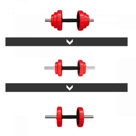 Set Haltera si Gantere Reglabile HMS SGGX20 20 kg [3]