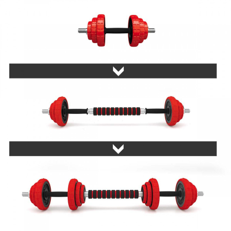 Set Haltera si Gantere Reglabile HMS SGGX20 20 kg [2]
