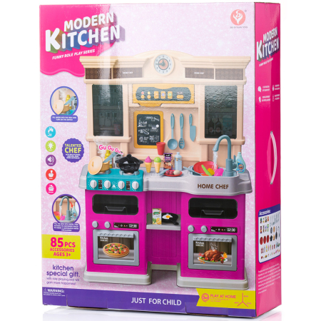 Set jucarie Chipolino Kitchen 83 cm cu sistem de curgere apa, lumini, sunete si 85 accesorii [10]